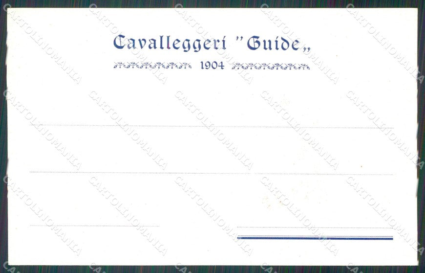 Militari 19 Reggimento Cavalleggeri Guide cartolina MT9335 – retro