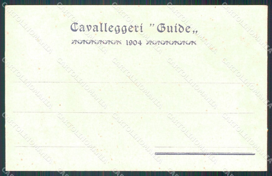 Militari 19 Reggimento Cavalleggeri Guide cartolina MT9336 – retro