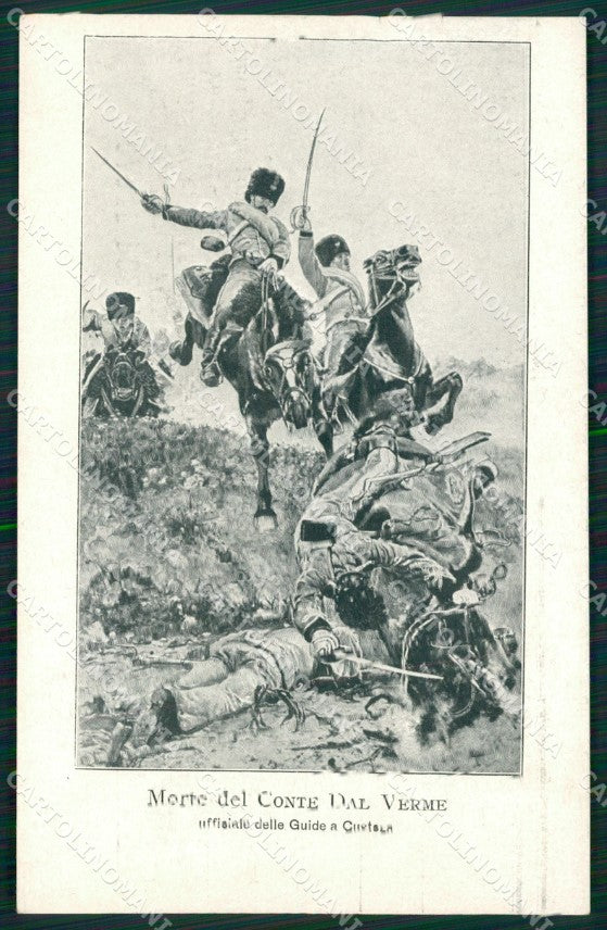 Militari 19 Reggimento Cavalleggeri Guide Conte Dal Verme cartolina MT9337 – fronte