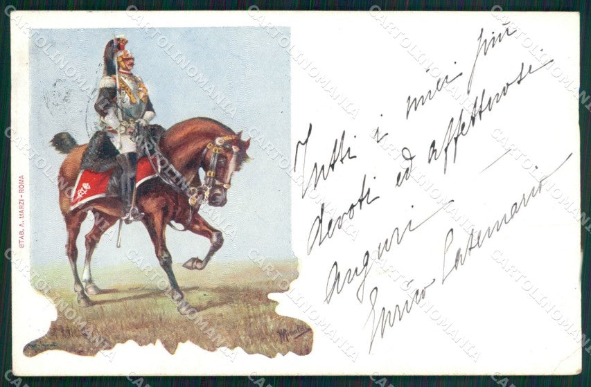Militari Reggimentali Cavalleria cartolina MT9341 – fronte
