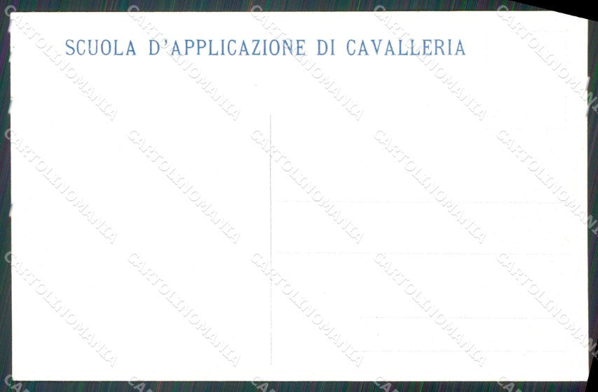 Militari Scuola d'Applicazione Cavalleria Drago cartolina MT9345 – retro