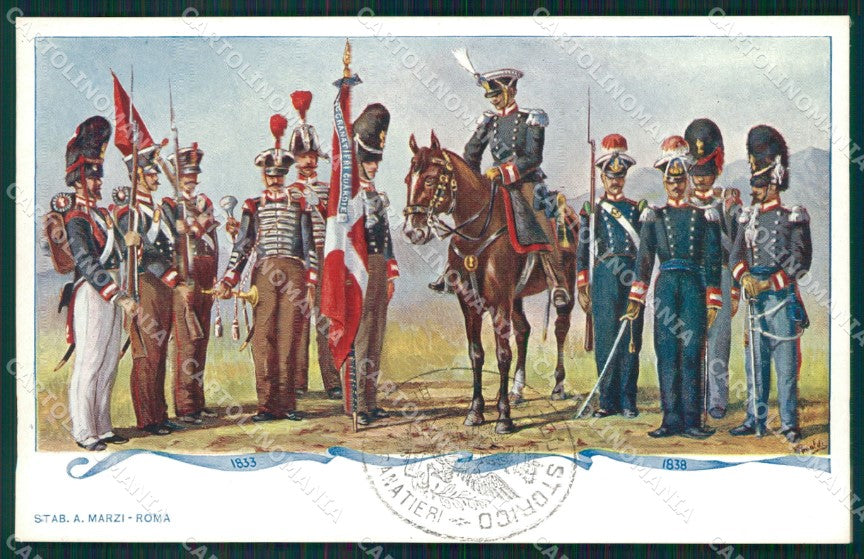 Militari Granatieri di Sardegna Uniforme Museo Storico cartolina MT9374 – fronte