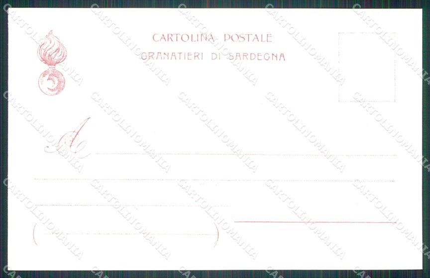 Militari Granatieri di Sardegna Uniforme Museo Storico cartolina MT9374 – retro