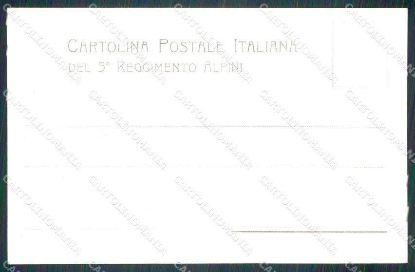 Militari V Reggimento Alpini cartolina MT9377 – retro