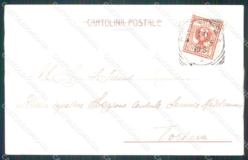 Militari Reggimentale Artiglieria Santa Barbara cartolina MT9386 – retro
