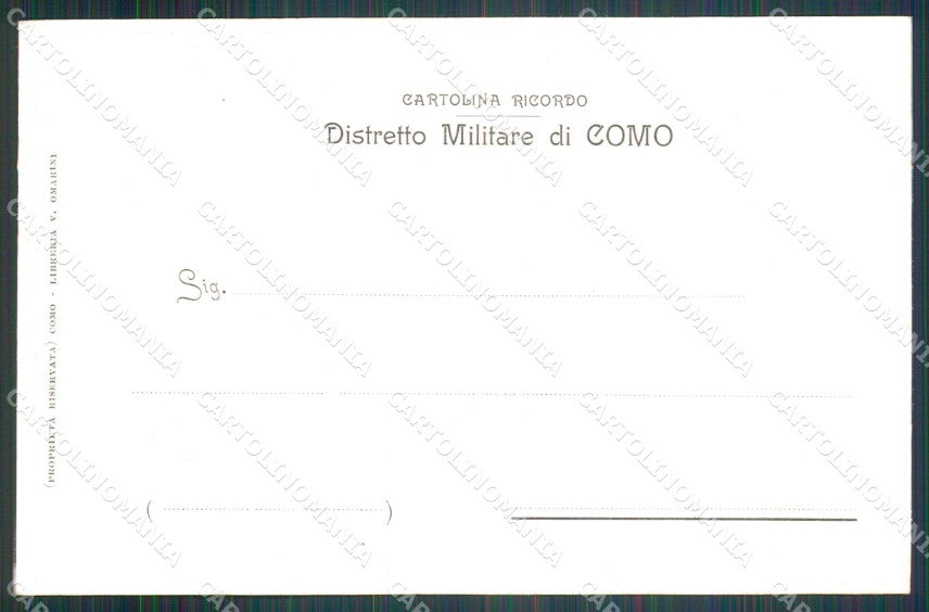Militari Distretto Militare di Como San Fermo cartolina MT9390 – retro