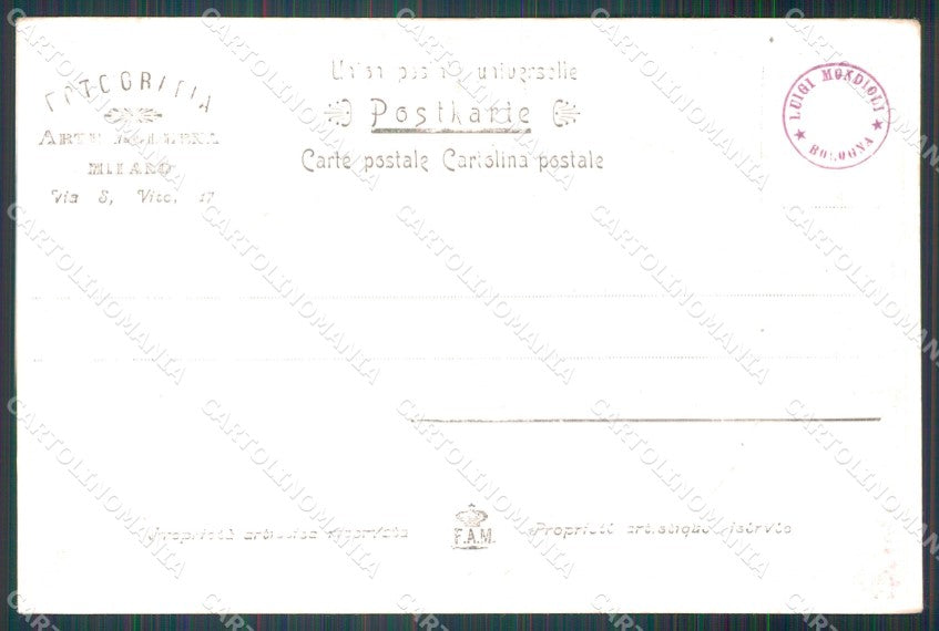 Militari V Divisione Militare Milano cartolina MT9393 – retro