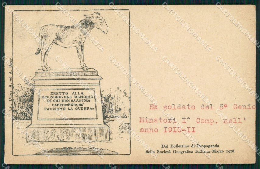 Militari V Genio Minatori Propaganda WWI cartolina MT9397 – fronte