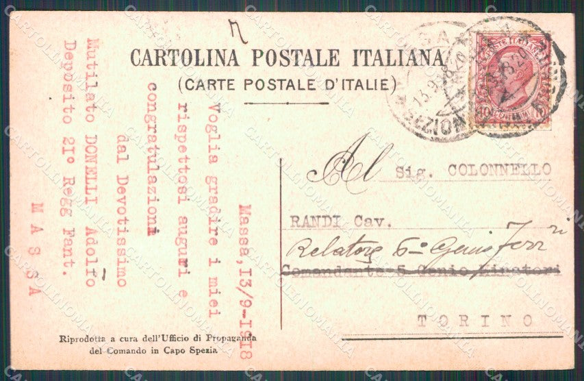 Militari V Genio Minatori Propaganda WWI cartolina MT9397 – retro