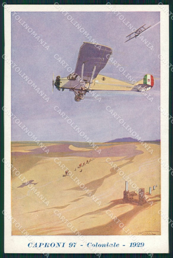 Aviazione Ferrari Caproni 97 Coloniale 1929 Boeri postcard MT9416 – fronte