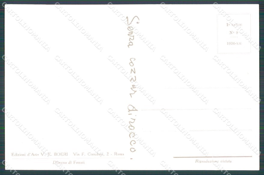 Aviazione Ferrari Caproni 125 Idrovolante Corsa 1933 Boeri postcard MT9419 – retro