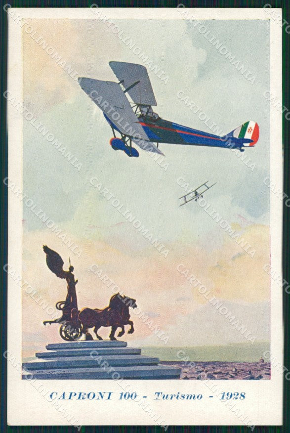 Aviazione Ferrari Caproni 100 Turismo 1928 Boeri postcard MT9423 – fronte
