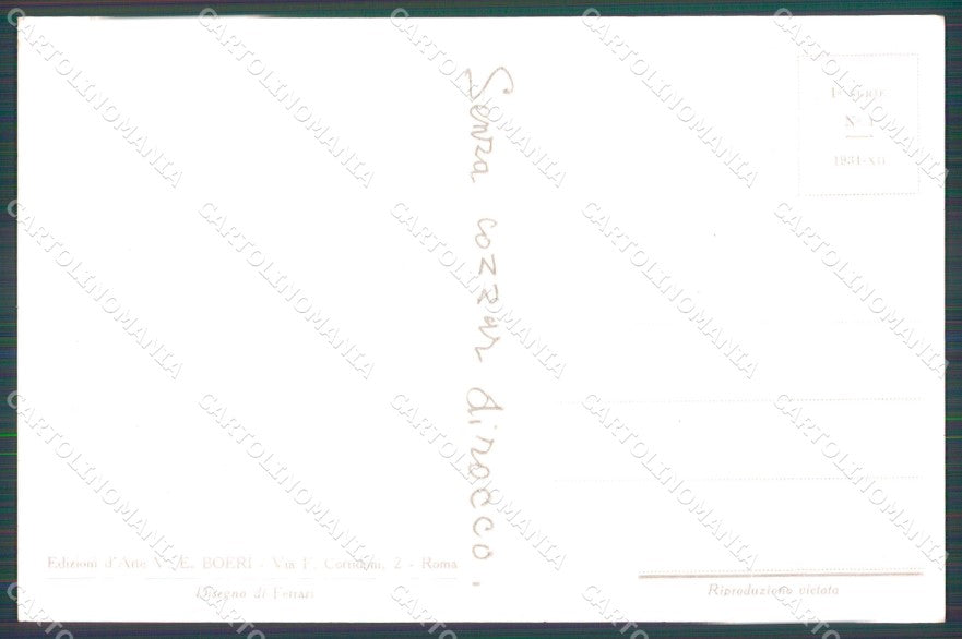 Aviazione Ferrari Caproni 100 Turismo 1928 Boeri postcard MT9423 – retro