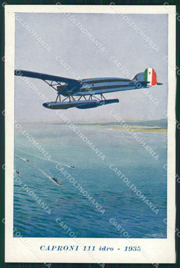 Aviazione Ferrari Caproni 111 Idrovolante 1933 Boeri postcard MT9424 – fronte