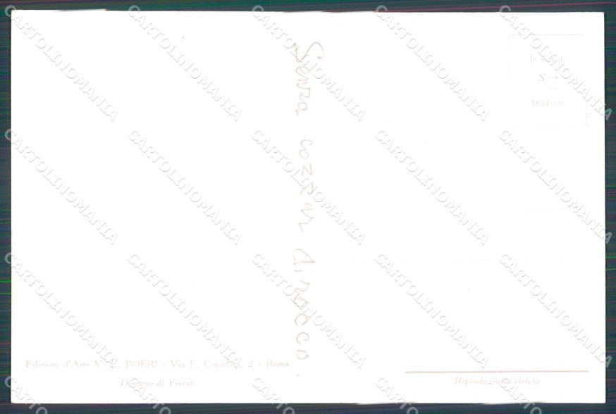 Aviazione Ferrari Caproni 111 Idrovolante 1933 Boeri postcard MT9424 – retro
