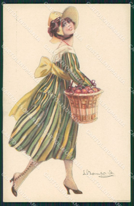 Bompard Art Deco Fashion Lady Serie 971-1 postcard MT9432 – fronte