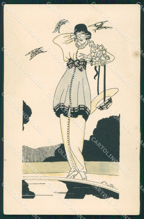 German Art Deco Fashion Lady Serie 53-3 postcard MT9455 – fronte