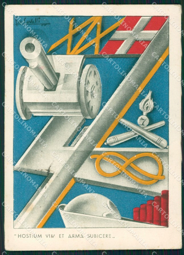 Militari VII Reggimento Artiglieria Contraerea Universitari cartolina MT9881 – fronte