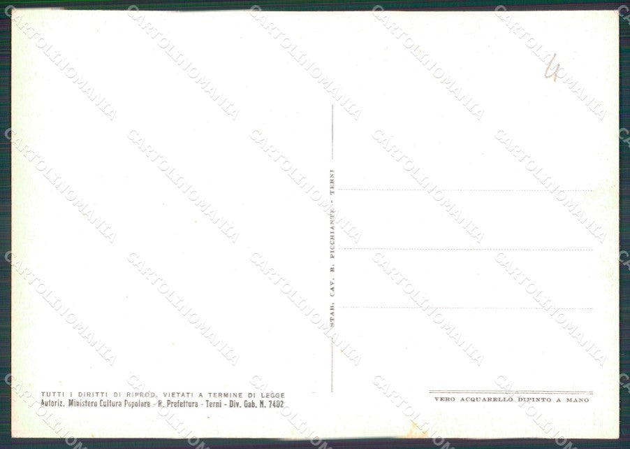 Militari Fascismo Alpini Mussolini Discorso Aosta 1939 Pochoire cartolina MT9888 – retro