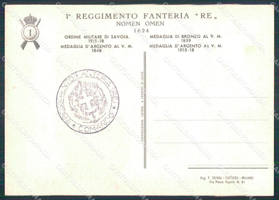 Militari I Reggimento Fanteria Recartolina MT9915 – retro