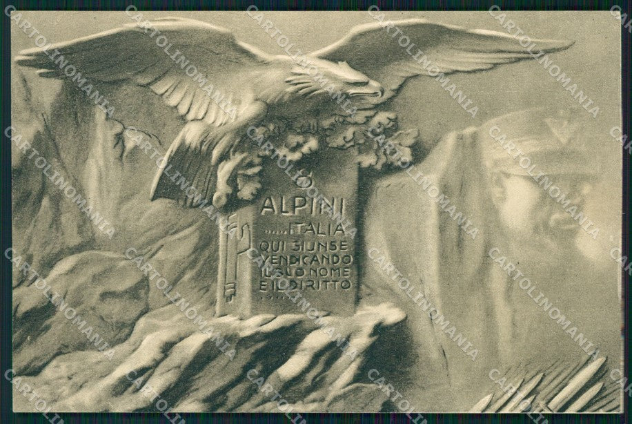 Militari Fascismo VIII Reggimento Alpini Tolmezzo Gemona cartolina MT9916 – fronte