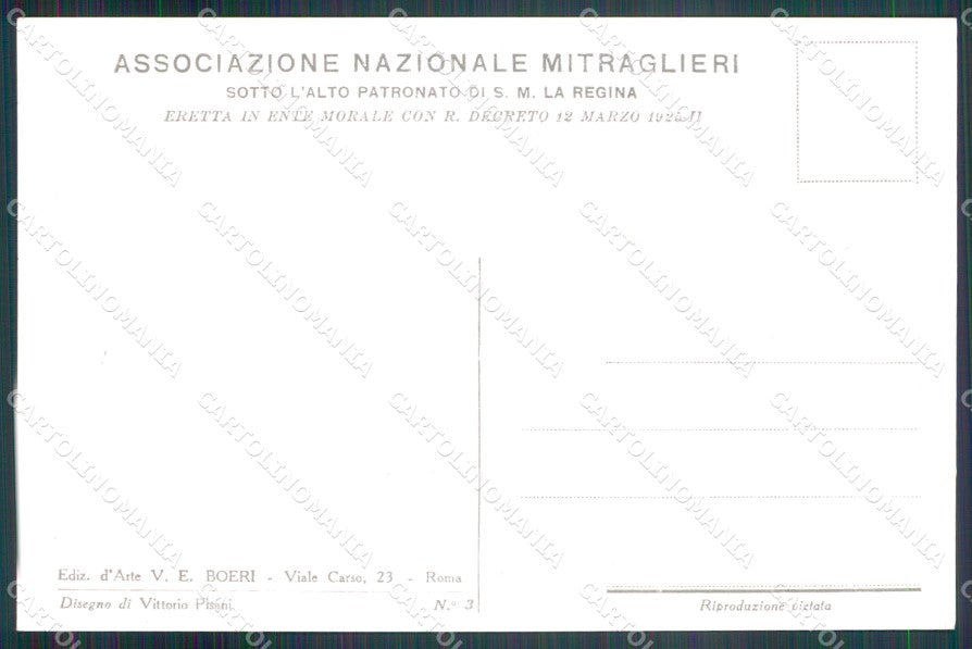 Militari Associazione Nazionale Mitraglieri Pisani cartolina MT9947 – retro