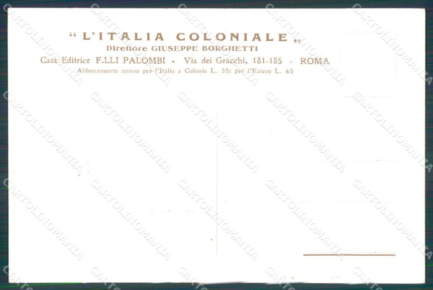 Mussolini Giornale l'Italia Coloniale Roma cartolina MT9969 – retro