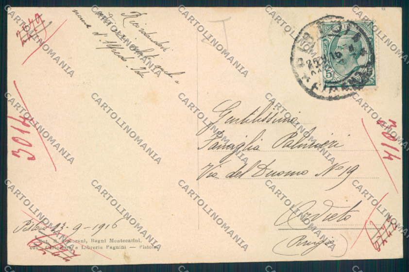 Pistoia cartolina MV0036 – retro