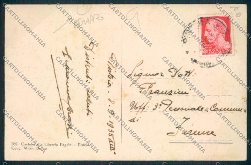Pistoia Candeglia STRAPPINO cartolina MV0058 – retro
