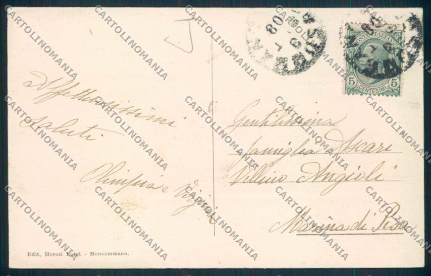 Pistoia Monsummano cartolina MV0160 – retro