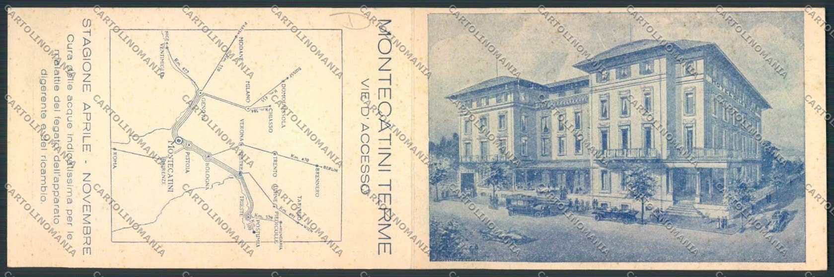 Pistoia Montecatini doppia cartoncino formato cartolina MV0169 – fronte