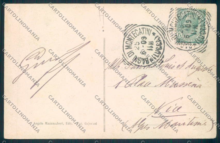 Pistoia Montecatini cartolina MV0186 – retro