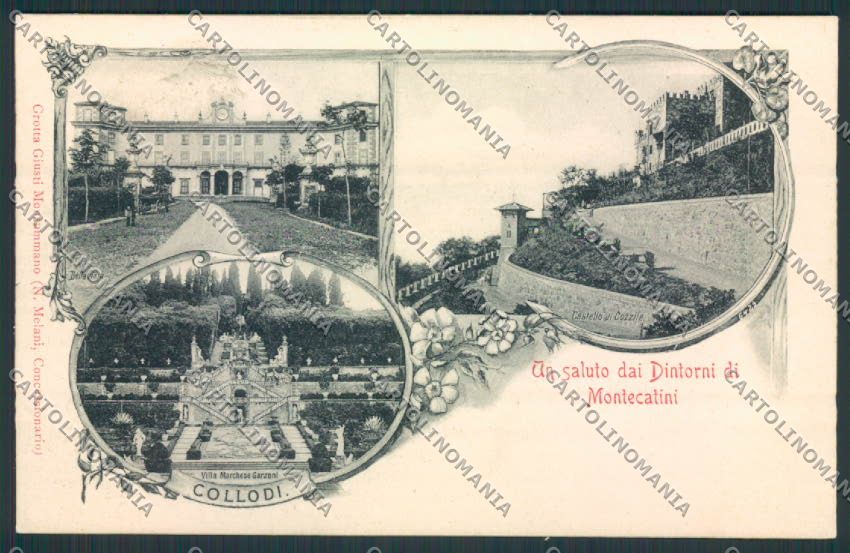 Pistoia Montecatini Collodi cartolina MV0206 – fronte