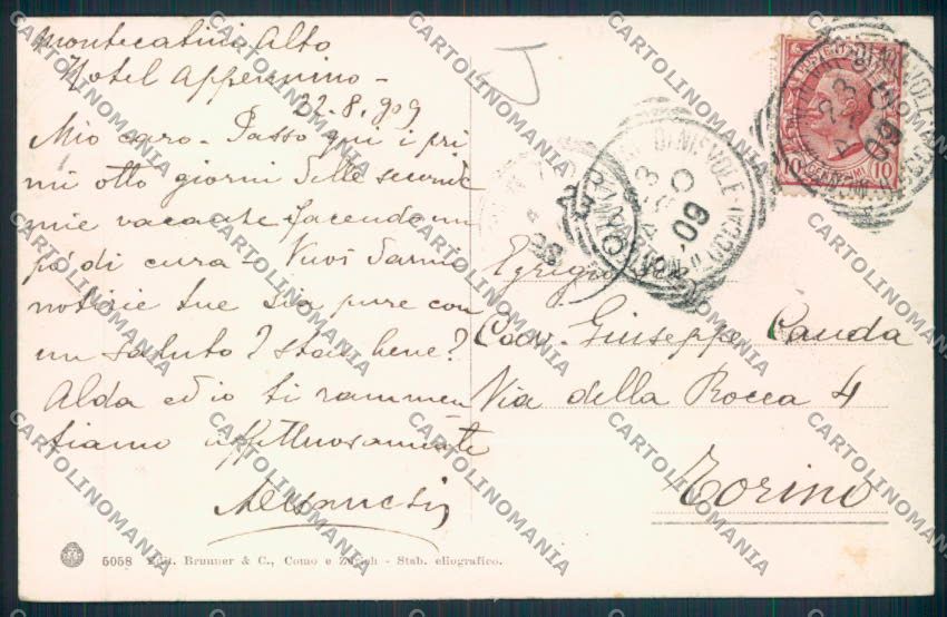 Pistoia Montecatini Poste cartolina MV0214 – retro