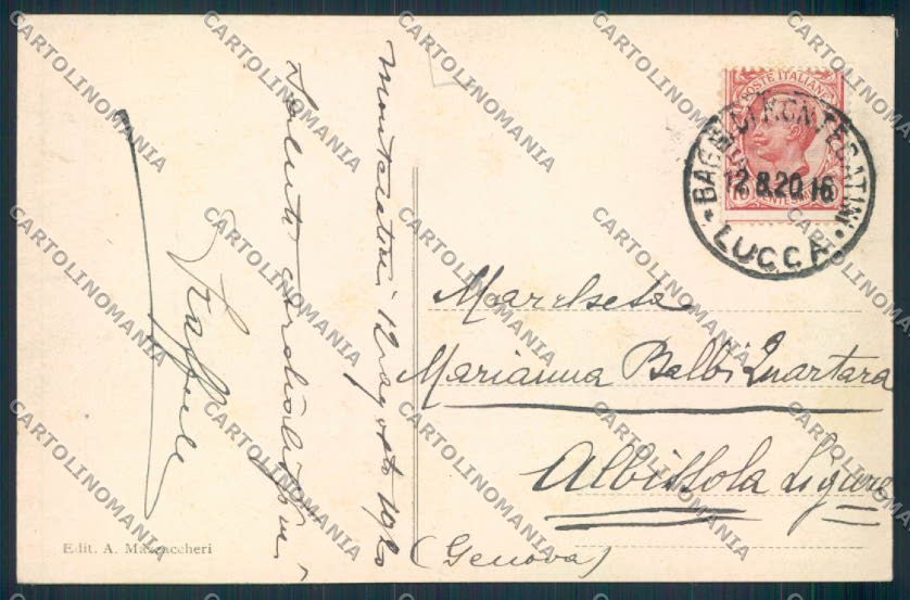 Pistoia Montecatini cartolina MV0225 – retro