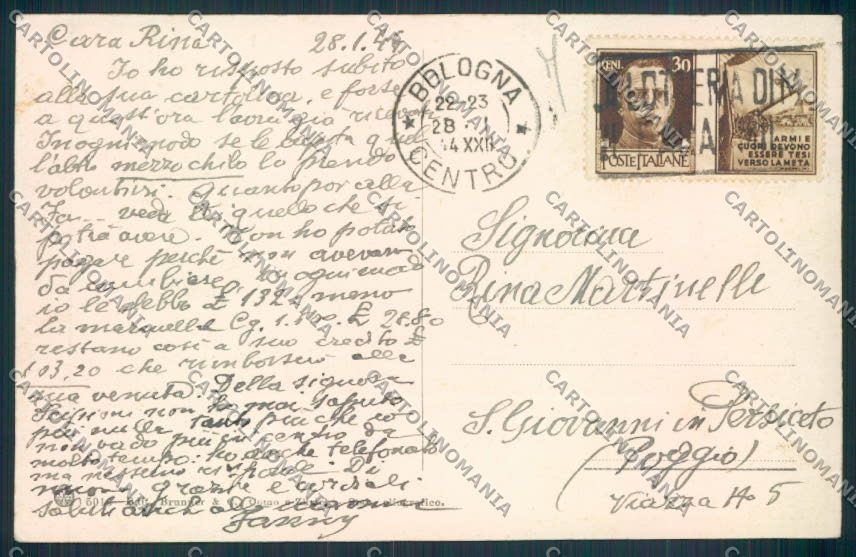 Pistoia Montecatini cartolina MV0229 – retro
