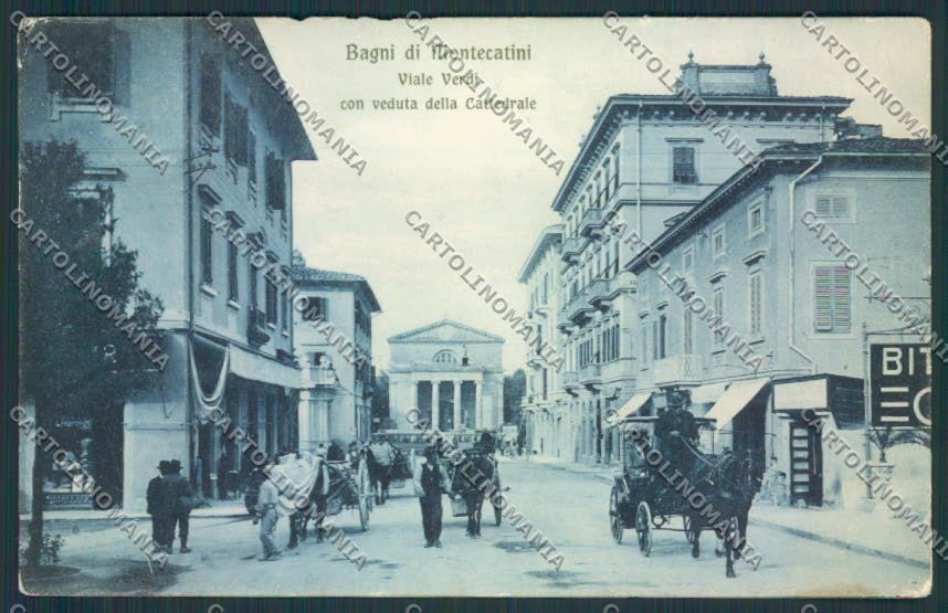 Pistoia Montecatini IN PARTE SCOLLATA cartolina MV0233 – fronte