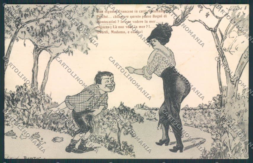 Pistoia Montecatini Umoristica cartolina MV0259 – fronte
