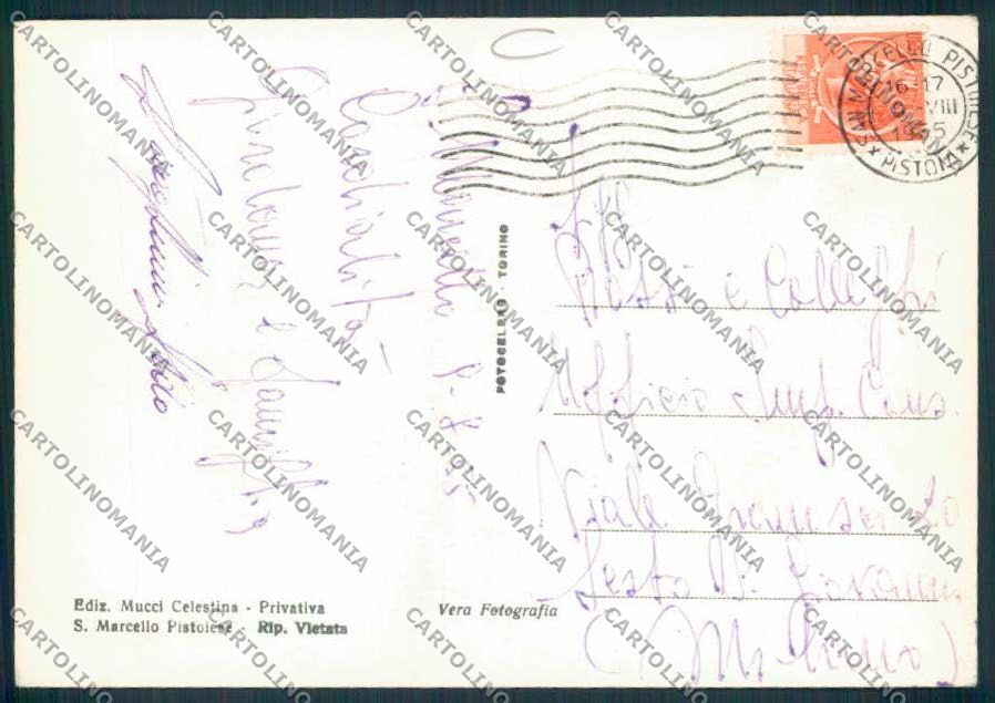 Pistoia San Marcello ADESIVO Foto FG cartolina MV0366 – retro