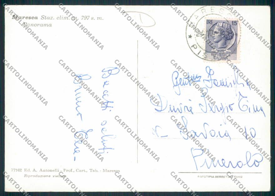 Pistoia San Marcello Maresca Foto FG cartolina MV0369 – retro