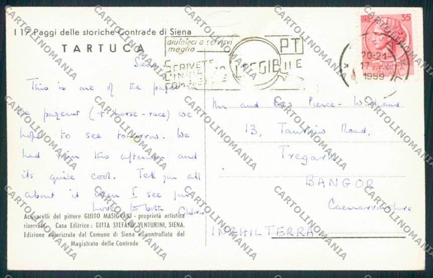 Siena Palio cartolina MV0409 – retro