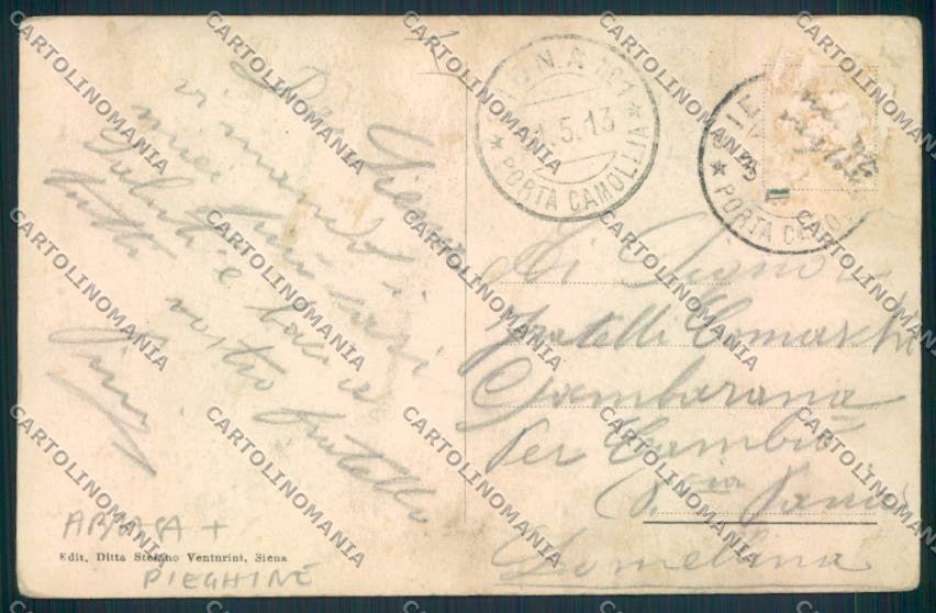 Siena PIEGHINE ABRASA cartolina MV0448 – retro