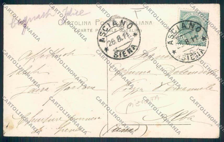 Siena Monte Oliveto Maggiore PIEGATA cartolina MV0481 – retro