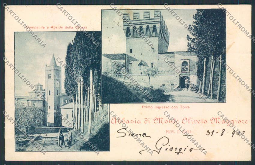 Siena Monte Oliveto Maggiore cartolina MV0494 – fronte