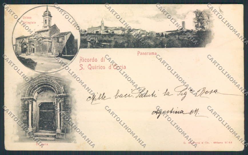 Siena San Quirico d'Orcia cartolina MV0501 – fronte