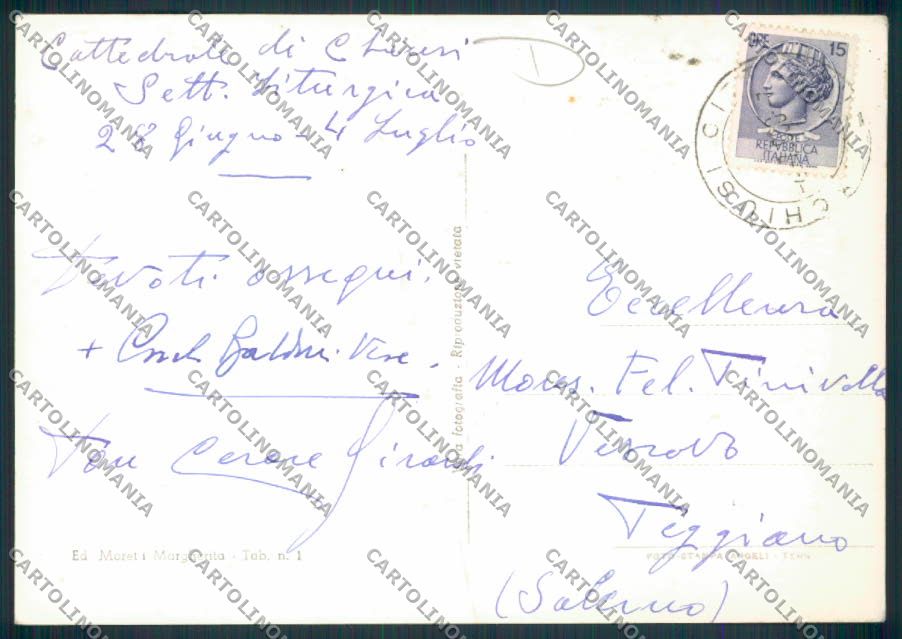 Siena Chiusi Foto FG cartolina MV0524 – retro