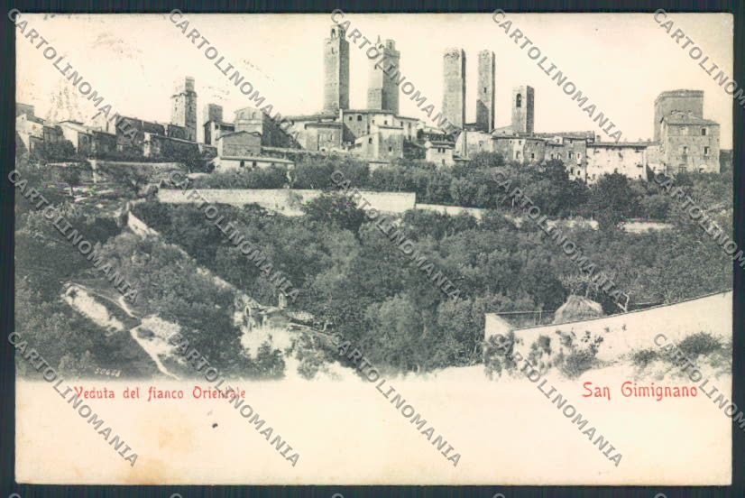 Siena San Gimignano cartolina MV0569 – fronte