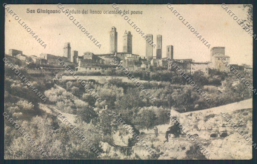 Siena San Gimignano PIEGHINA cartolina MV0570 – fronte