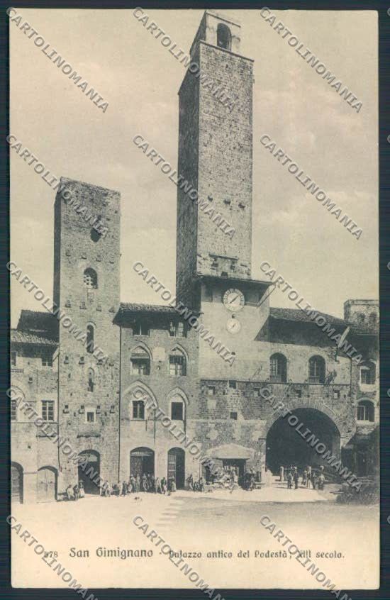 Siena San Gimignano cartolina MV0575 – fronte