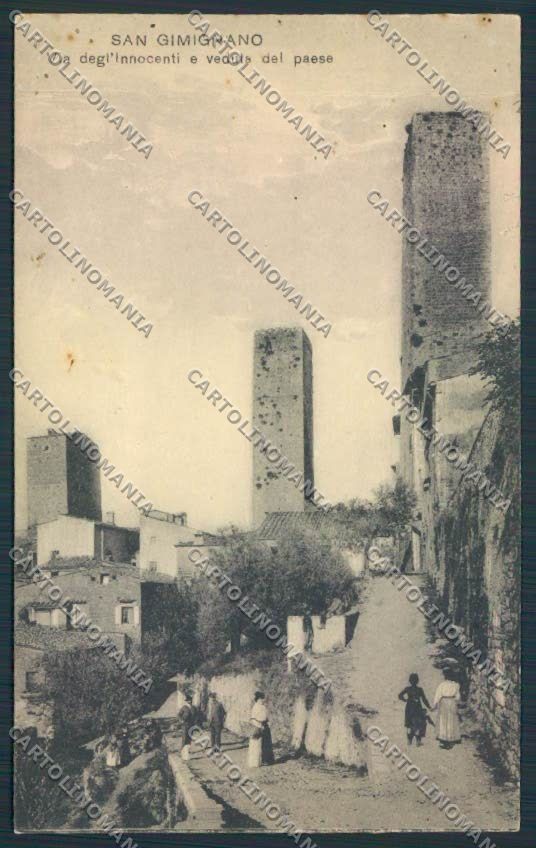 Siena San Gimignano cartolina MV0581 – fronte